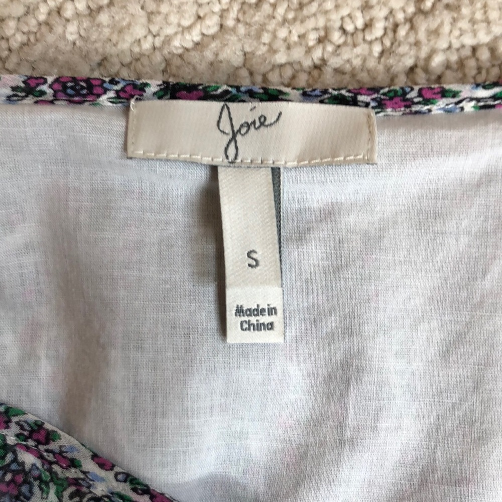 Joie | Sevigny Printed Silk Dress - Pink, Blue, Green and White - Picture 5 of 13
